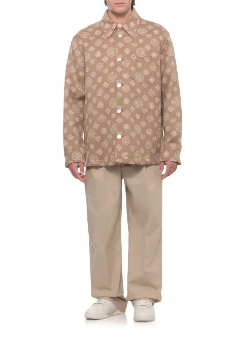Casablanca monogram wool shirt jacket