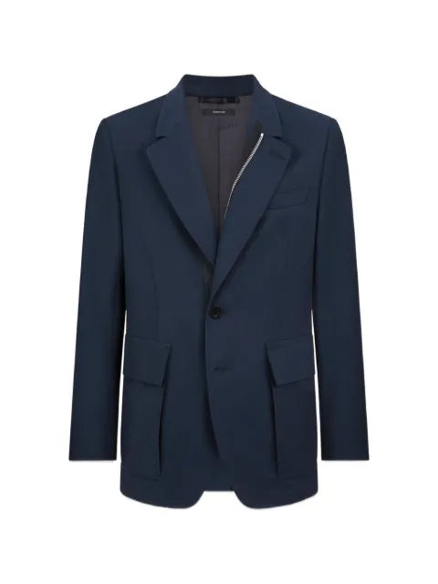 TOM FORD twill sartorial blazer with zip
