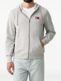 Tommy Hilfiger logo-embroidered zip-up hoodie