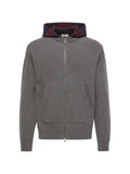 Moncler striped hood wool & cashmere cardigan