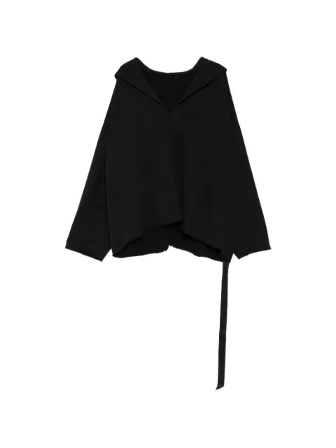 Rick Owens DRKSHDW V-neck asymmetric hoodie