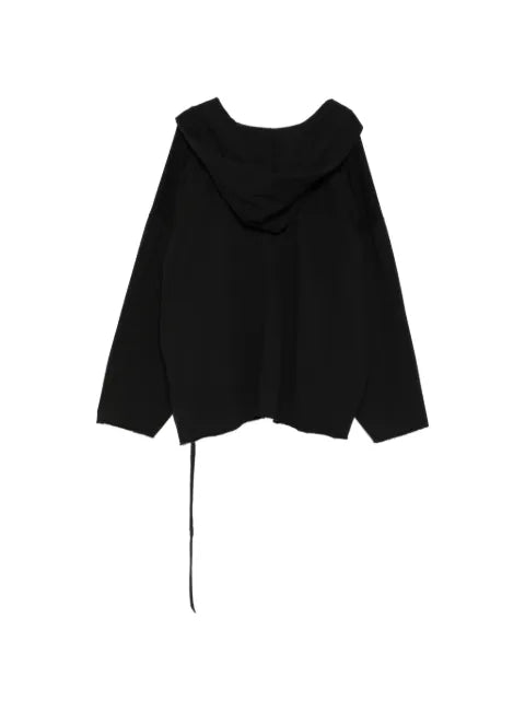 Rick Owens DRKSHDW V-neck asymmetric hoodie