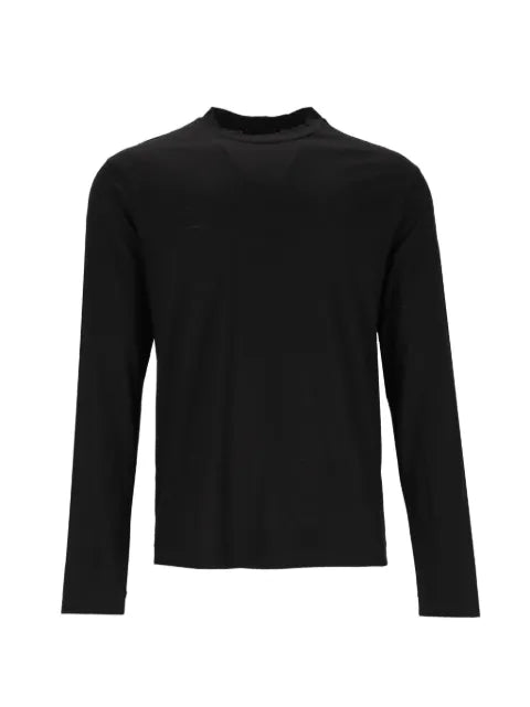 Emporio Armani wool slub jersey jumper