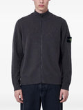 Stone Island logo-patch zip-up wool sweater