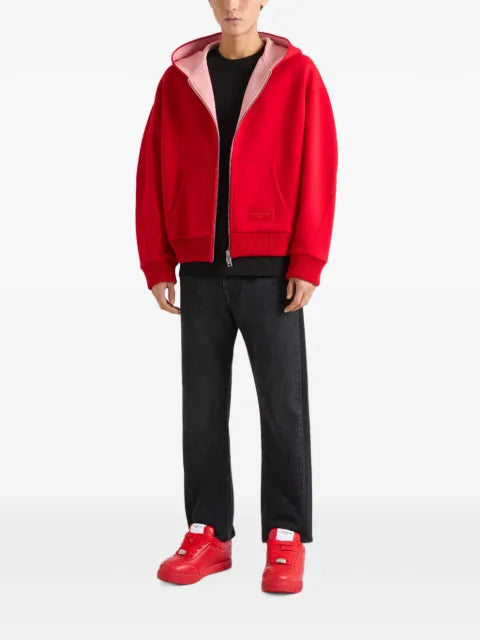 Givenchy couture seam zipped hoodie in scuba