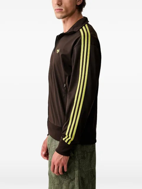 adidas logo-embroidered side-stripe track jacket