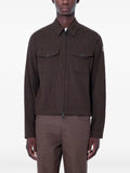 Moncler checked zip-up shirt jacket