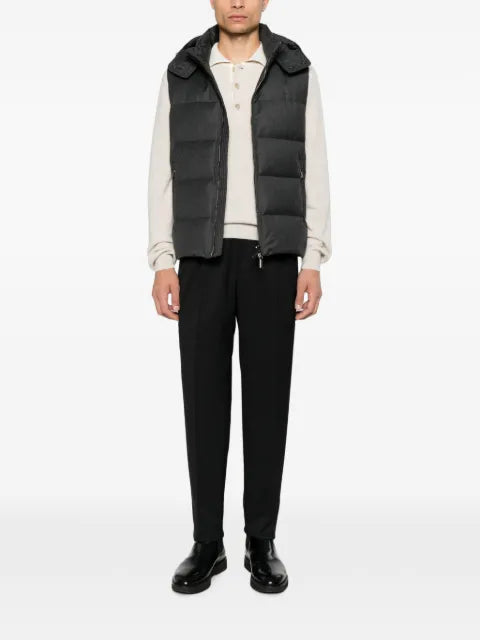 Brioni button-up collar sweater