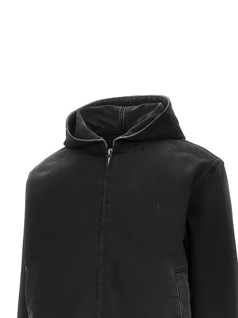 Gucci logo-embroidered hooded jacket