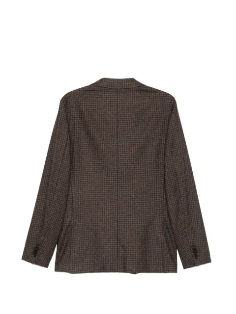Zegna houndstooth-pattern single-breasted blazer