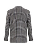 slowear Prince of Wales check double-breasted blazer