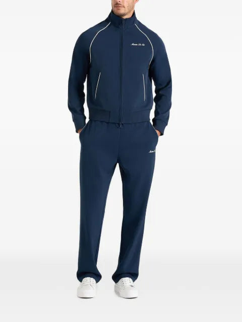 Manière De Voir Signature piped track jacket - dark navy