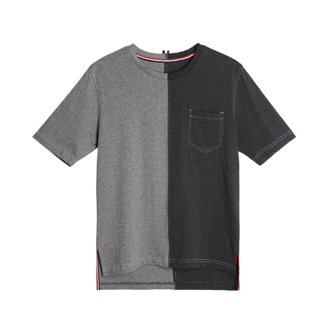 Classic Four-Bar T-Shirt with Button Side Vents - Premium Cotton | Thom Browne