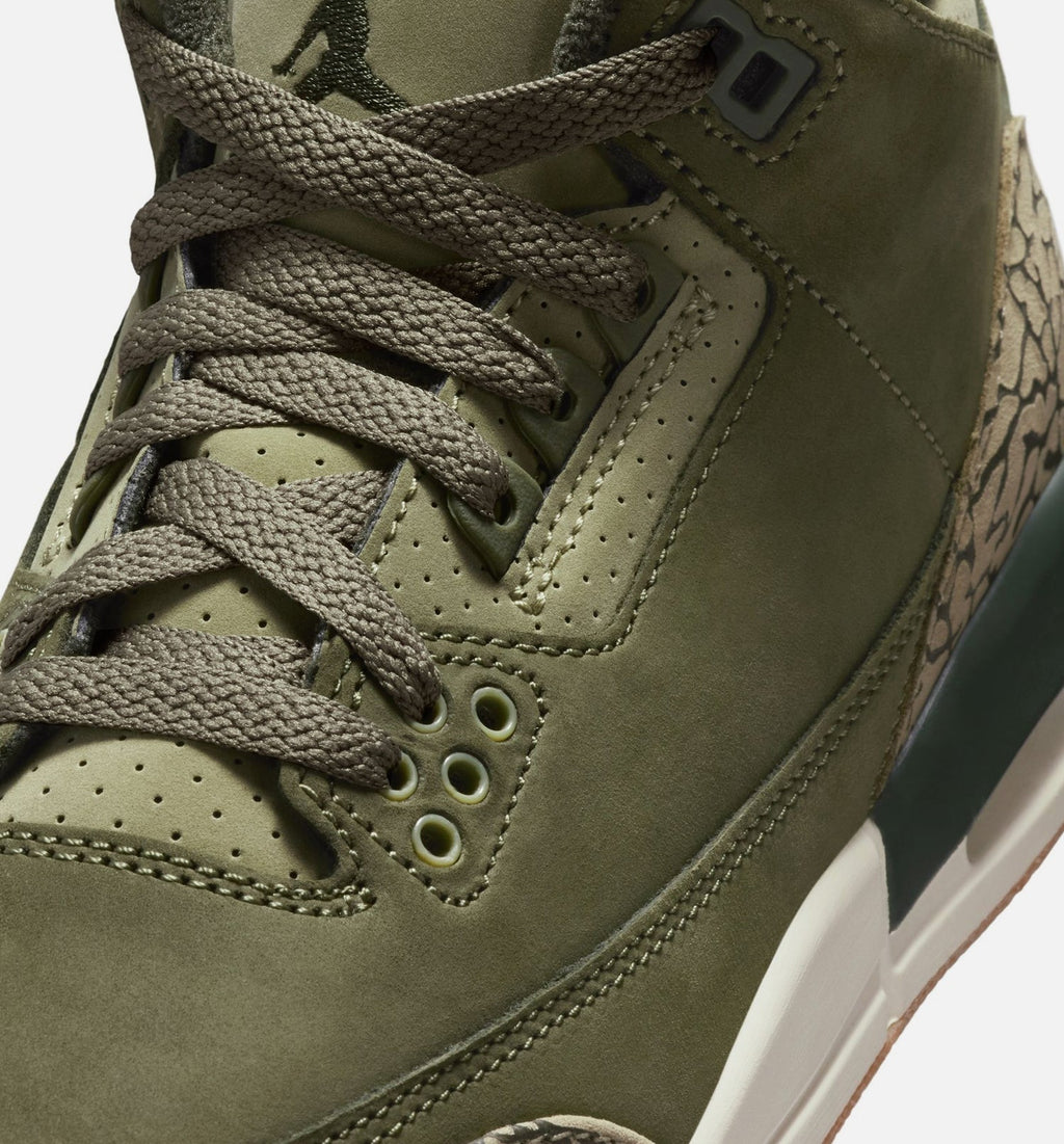 Air Jordan 3 Retro Medium Olive Grade School Lifestyle Shoes - Medium Olive/Sequoia/Neutral Olive/Sail