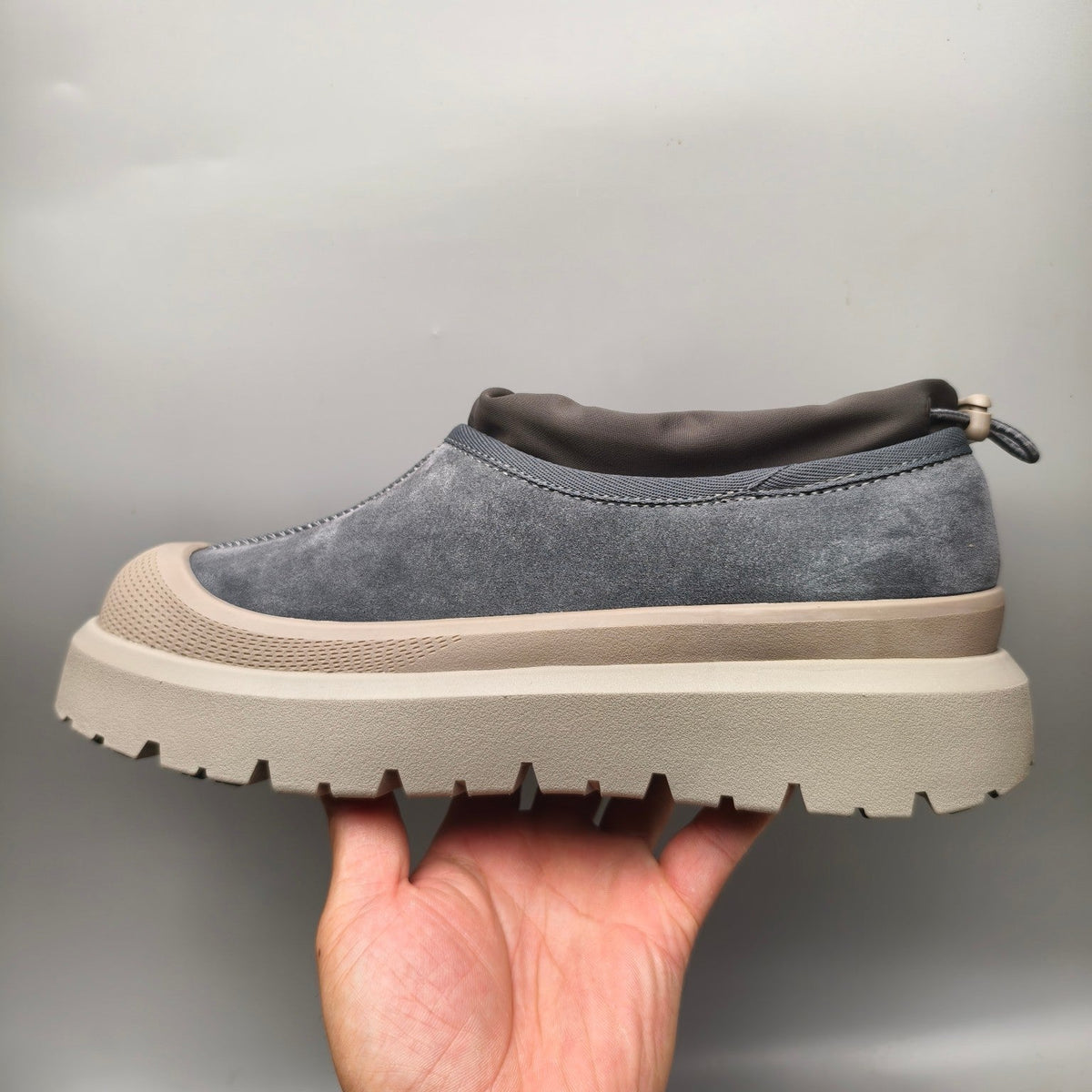 Dark Grey Slip-On Trendy Casual Sneakers — New Arrival | In Stock
