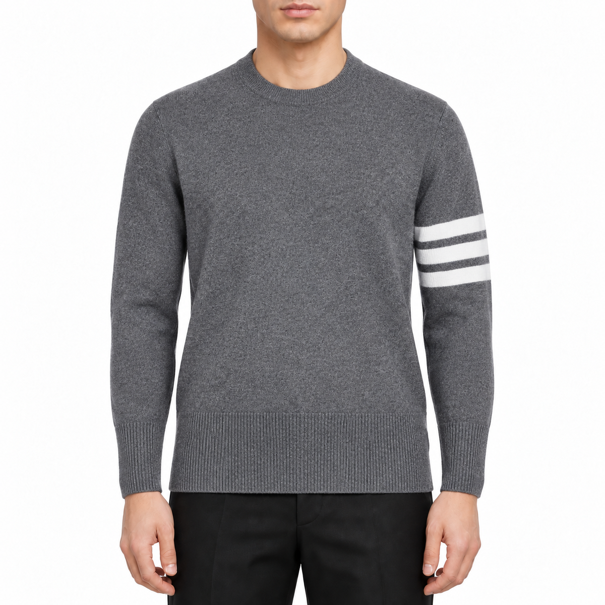 Classic Four-Bar Couples Wool Sweater - 100% Cotton Made in Japan | Thom Browne