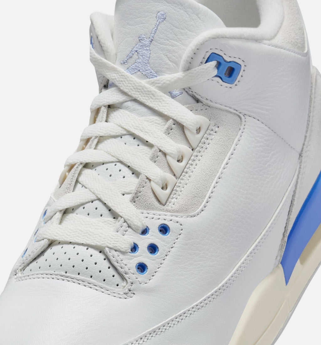 Air Jordan 3 Retro Lucky Shorts Men's Lifestyle Shoes - Summit White / Hydrogen Blue / Legend Blue