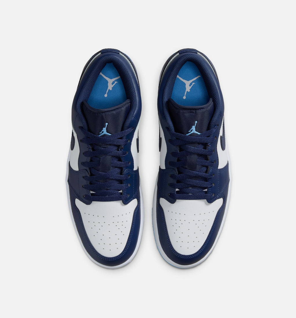 Air Jordan 1 Low Men's Lifestyle Sneakers - Midnight Navy/University Blue/White