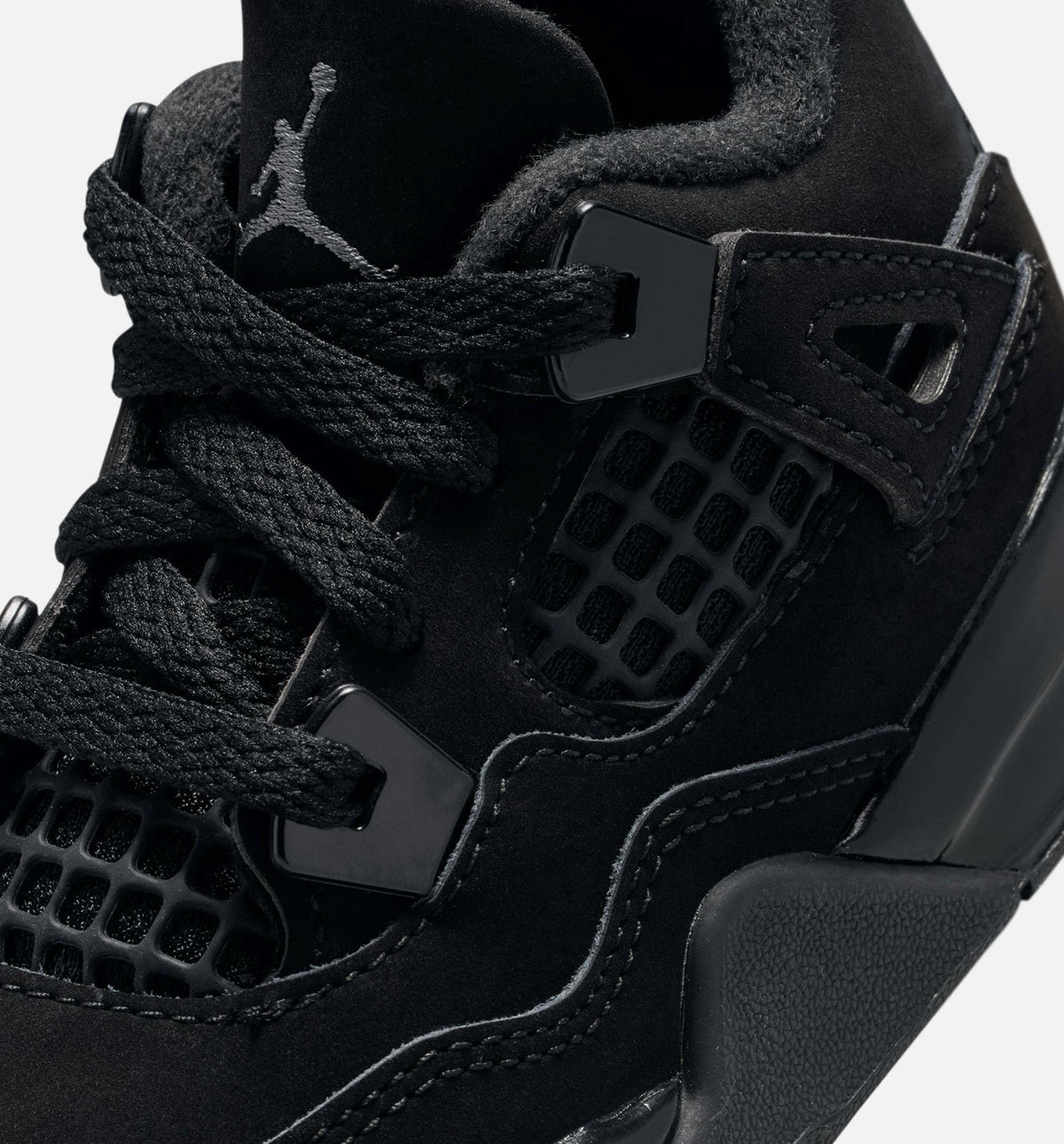 Air Jordan 4 Retro Black Cat Infant/Toddler Lifestyle Shoes - Black/Black/Light Graphite