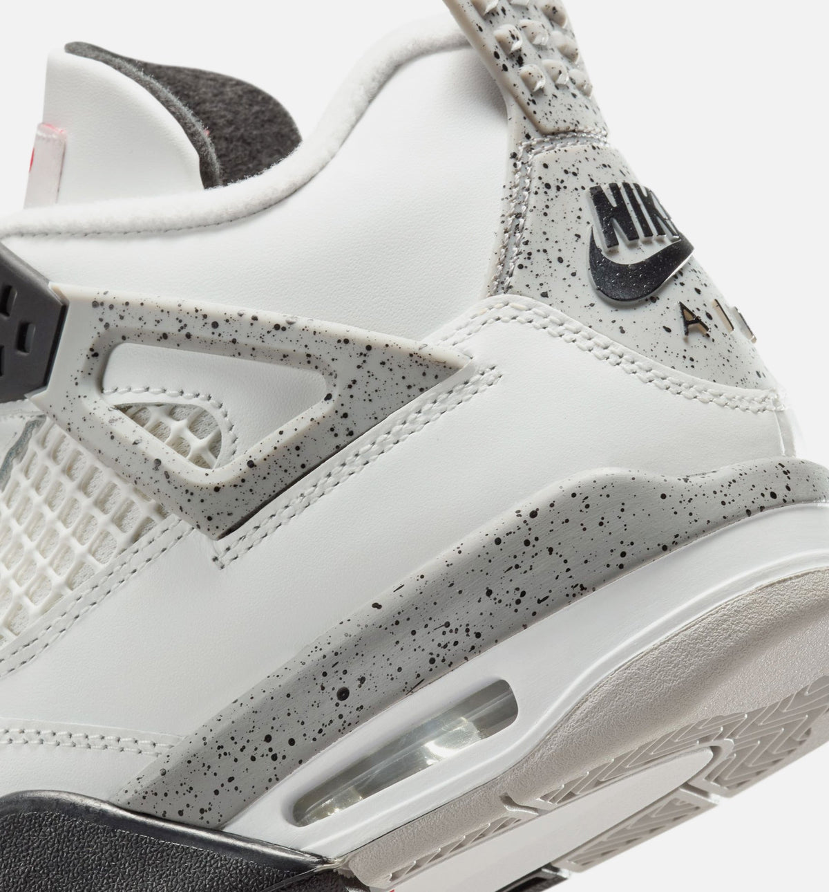 Air Jordan 4 Retro White Cement Grade School Lifestyle Shoe – Summit White/Fire Red/Cement Grey/Black