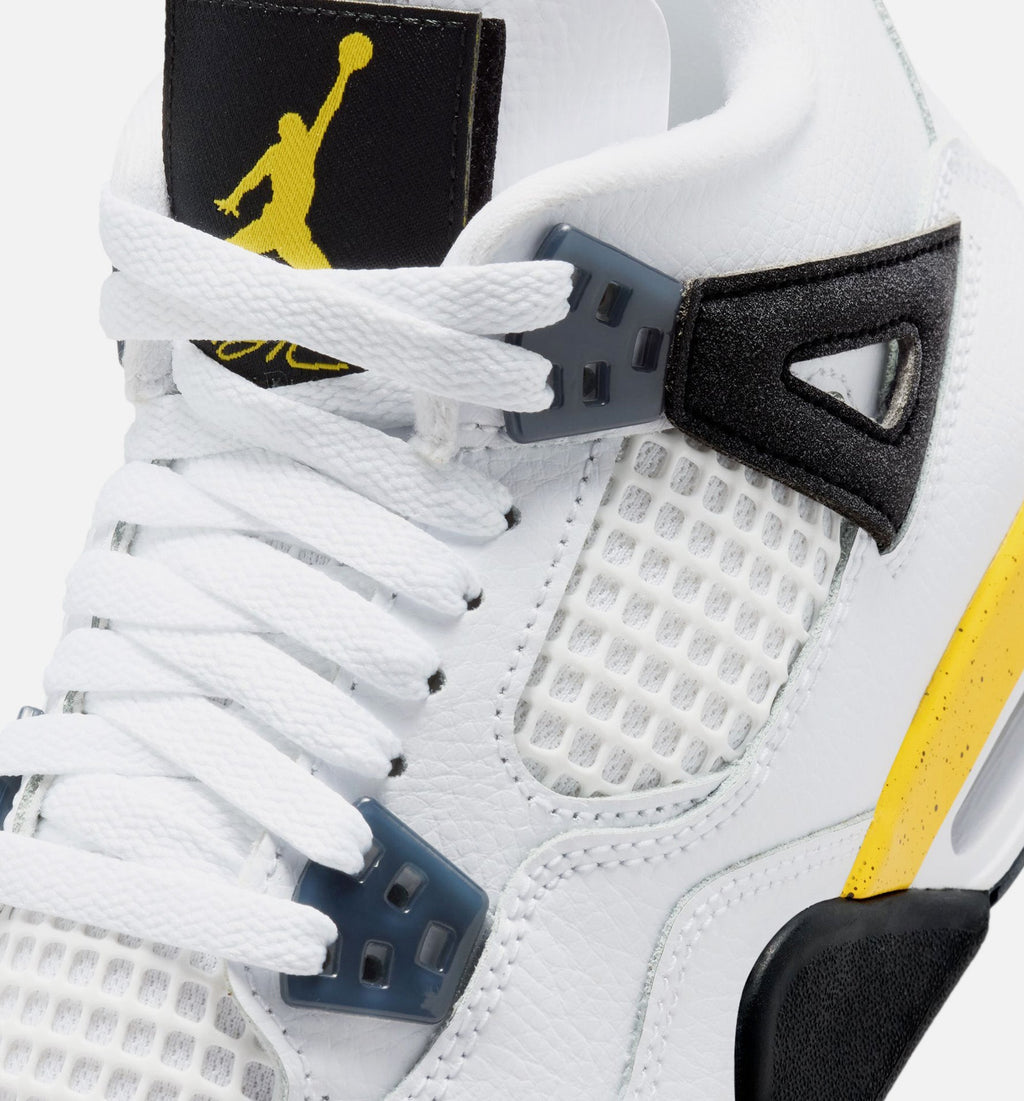 Air Jordan 4 Retro Rare Air Tour Yellow Grade School – White/Dark Blue Grey/Black/Tour Yellow