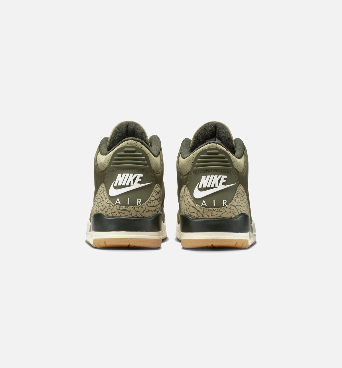 Air Jordan 3 Retro Medium Olive Men's Sneakers - Medium Olive / Sequoia / Neutral Olive / Sail / Total Crimson