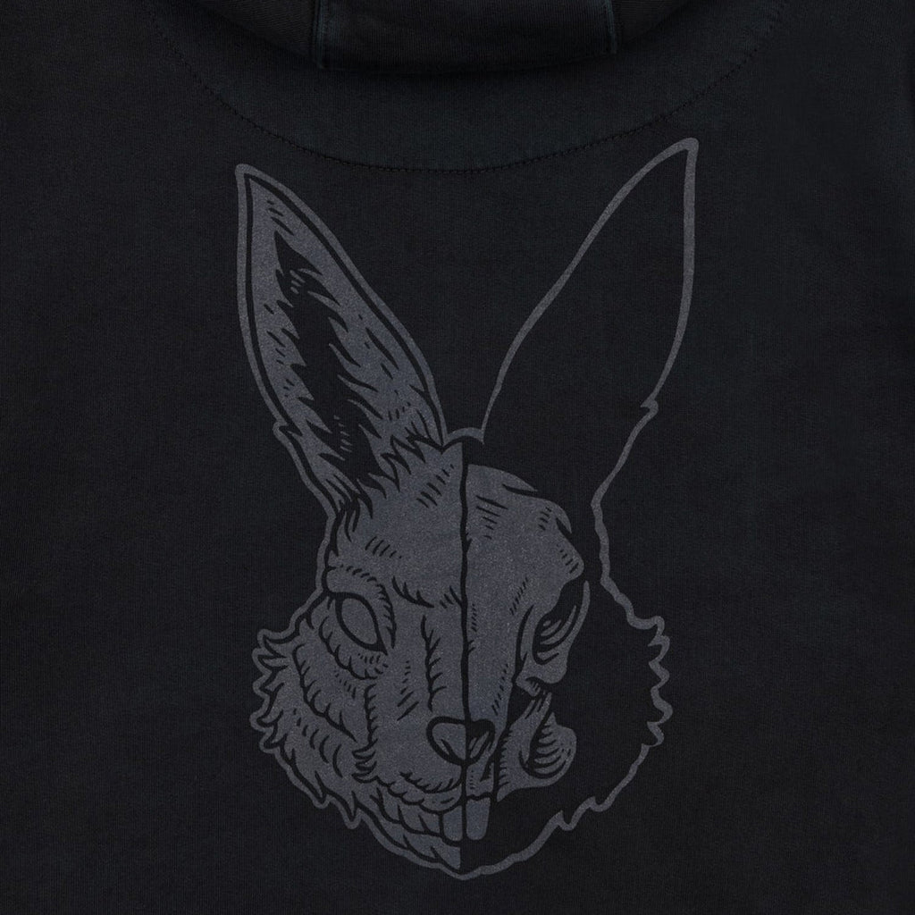 Acid Running Oversized Hoodie: Washed Black