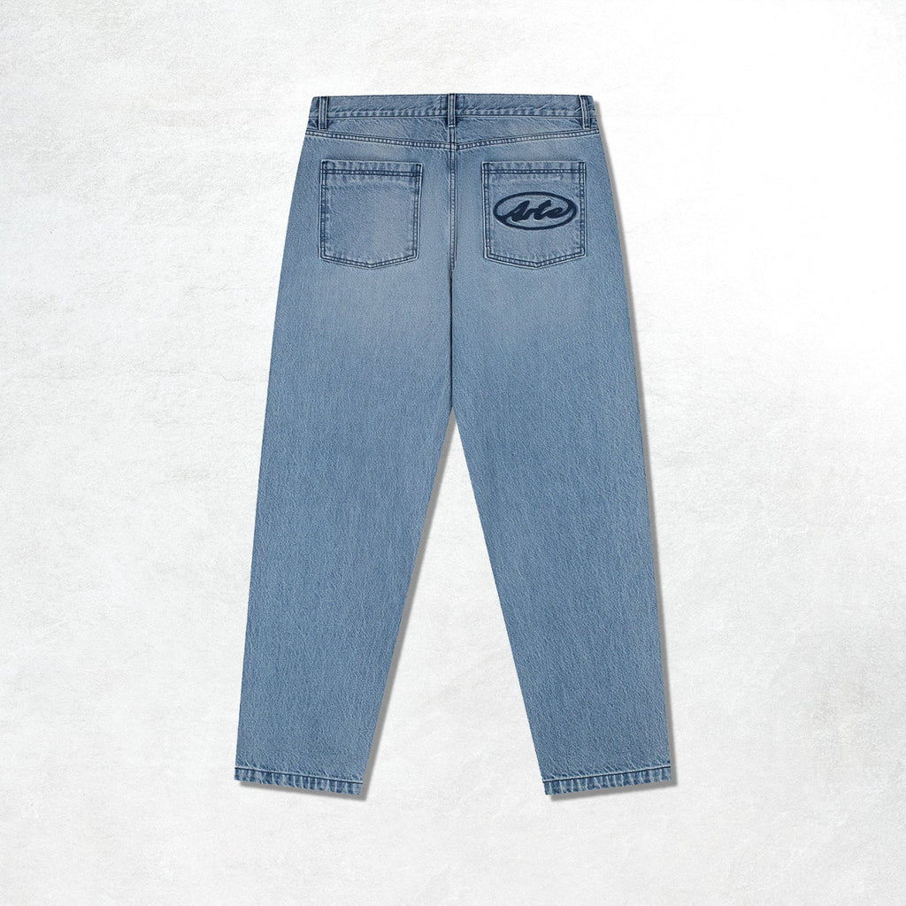 Arte Circle Logo Pocket Pants: Denim Bleach