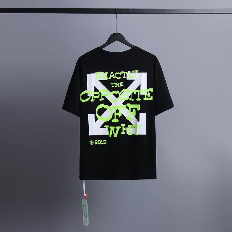Ow T Shirts Yellow Letter Arrow for Men and Women