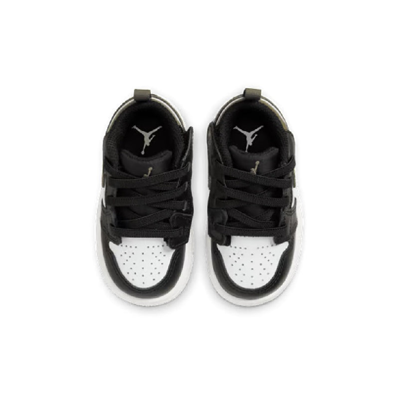 Toddler's Jordan 1 Low Alt Black/White-Medium Olive-Sail (DR9747 092)
