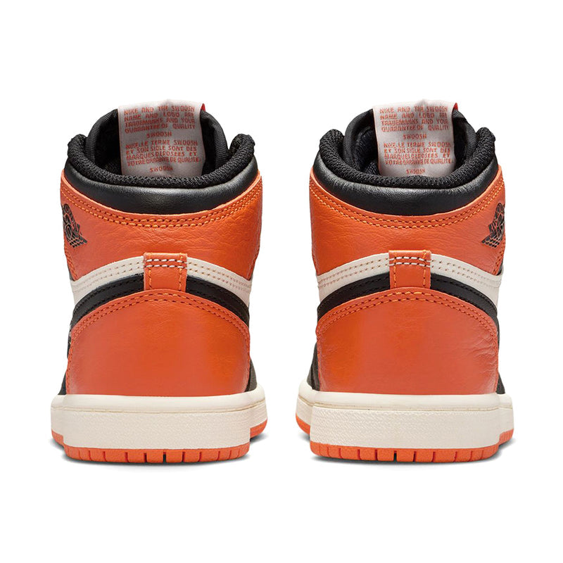 Little Kid's Jordan 1 Retro High OG Black/Black-Sail-Starfish (FD1412 008)