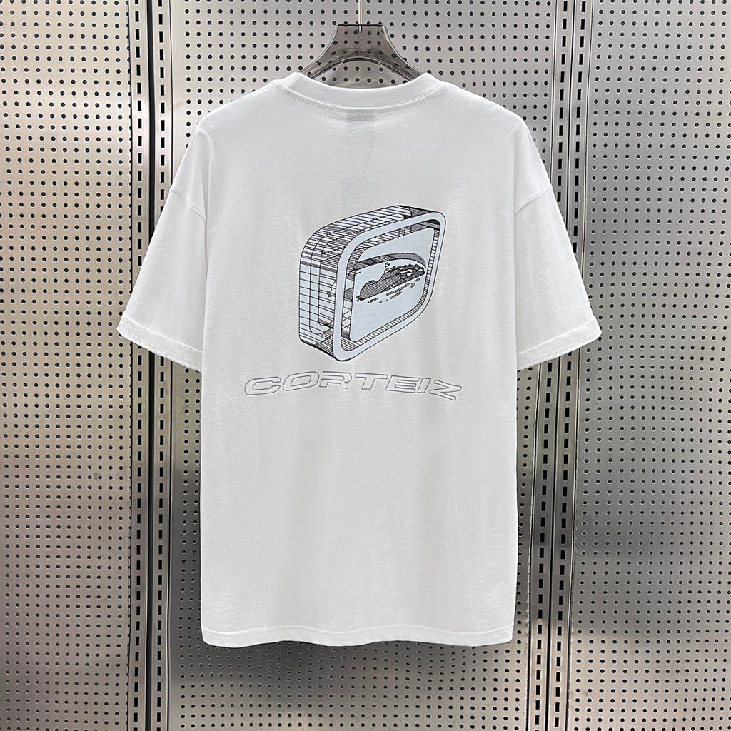Corteiz Alcatraz Back Print Oversized Tee – White