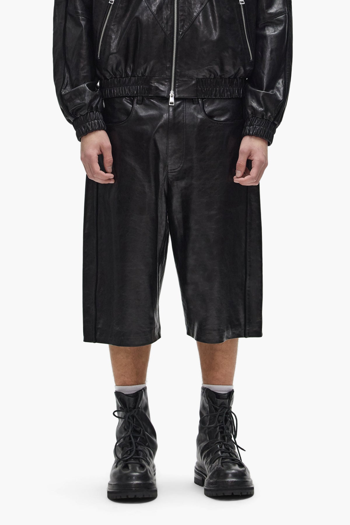 Leather Track Short