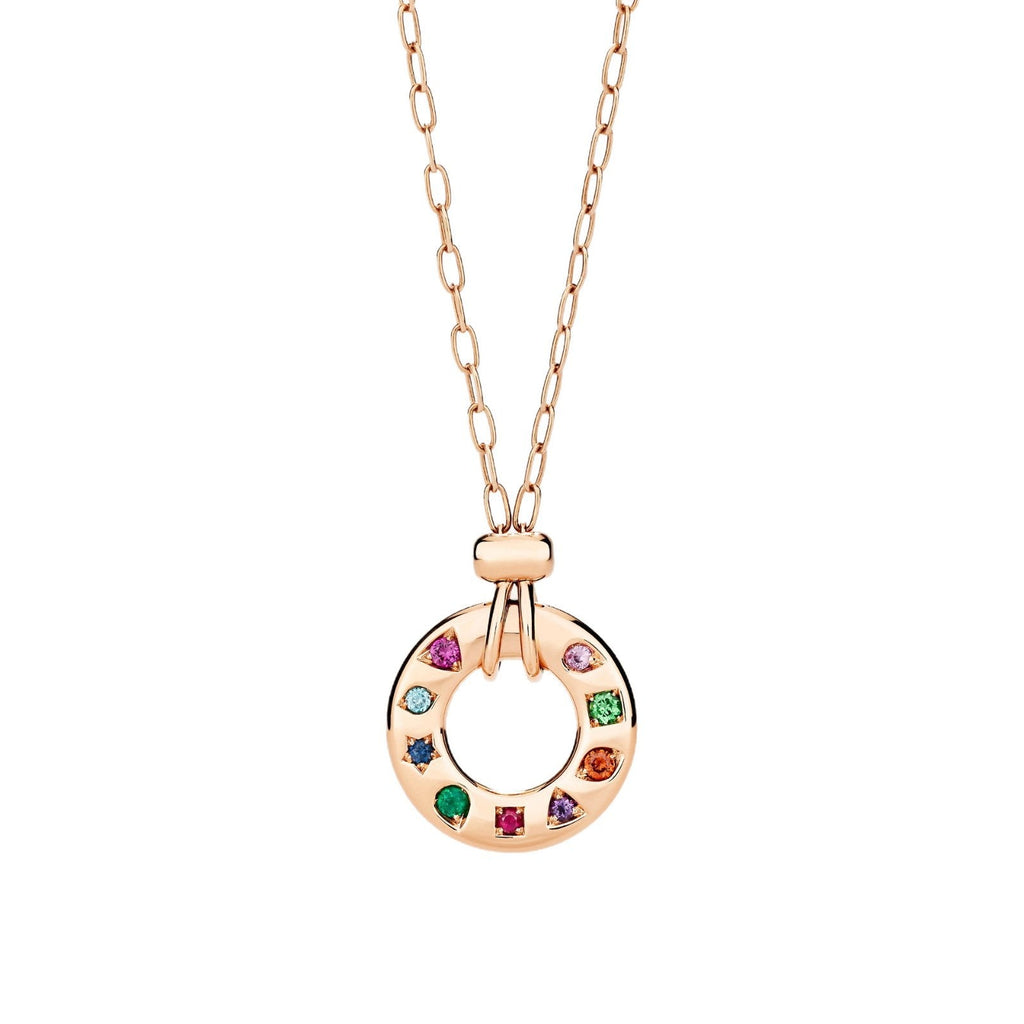 Pomellato Style Multicolor Stone 18K Gold-Plated Necklace