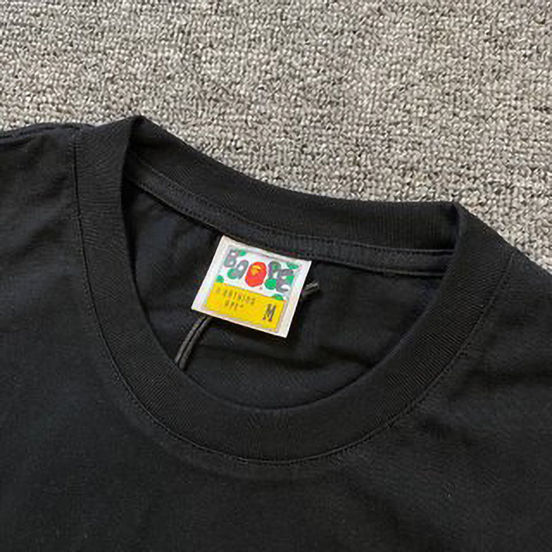 BAPE Yellow Camo Big Ape Head Men's T-Shirt - Black