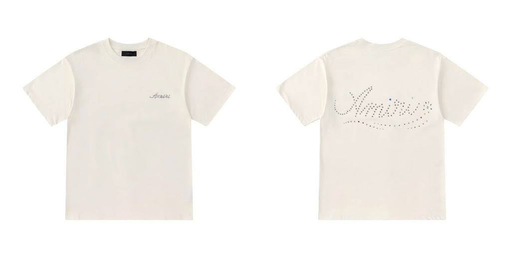 Amiri Club Letter Graphic Crew Neck T-Shirt Unisex