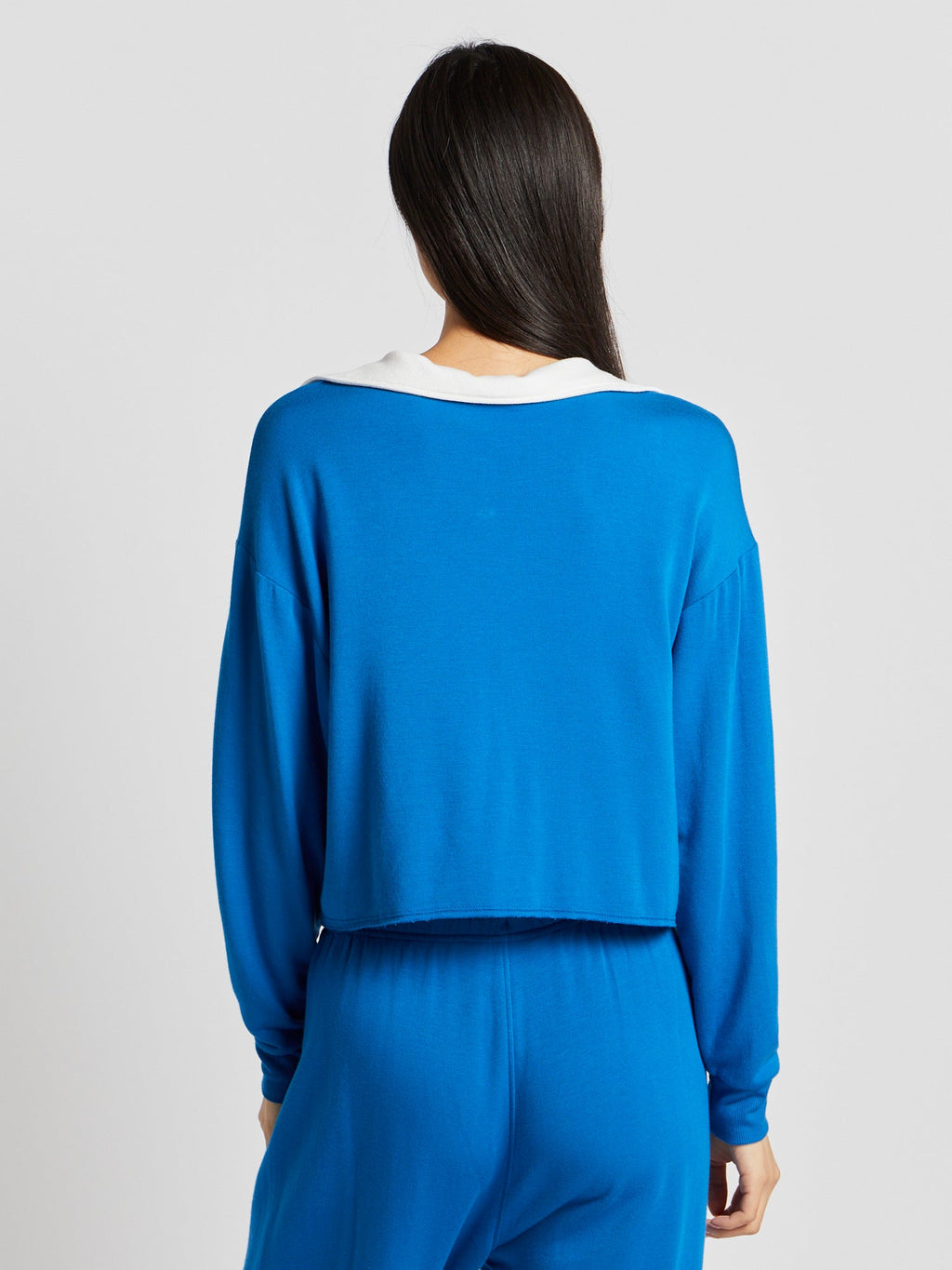 JOAN FLEECE POLO SWEATSHIRT