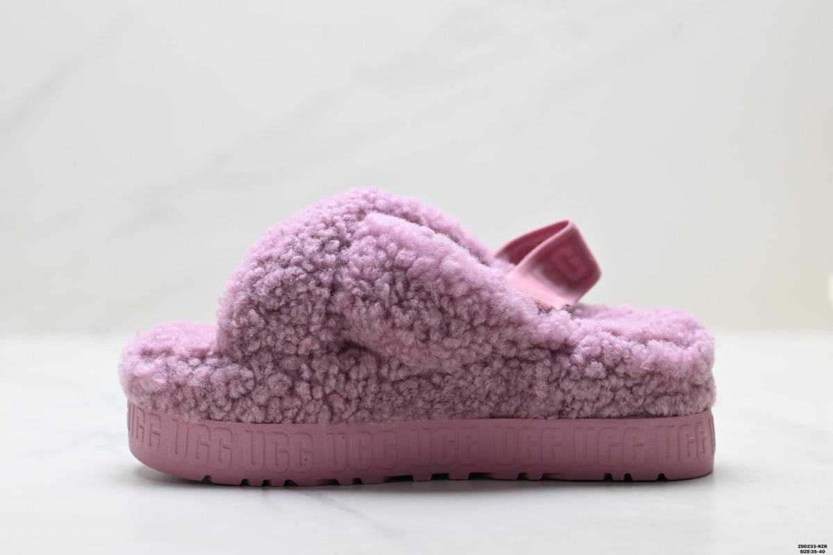 UGG Slipper Evolution Fluffy Platform Slides