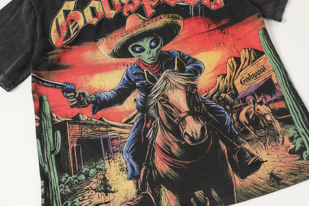 Godspeed Alien Cowboy Graphic T-Shirt
