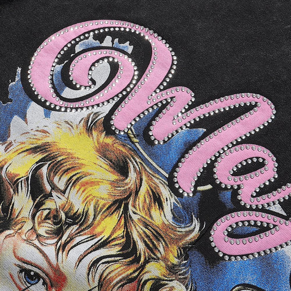 MAJESTIK We Are Friend Rhinestone Graphic T-Shirt