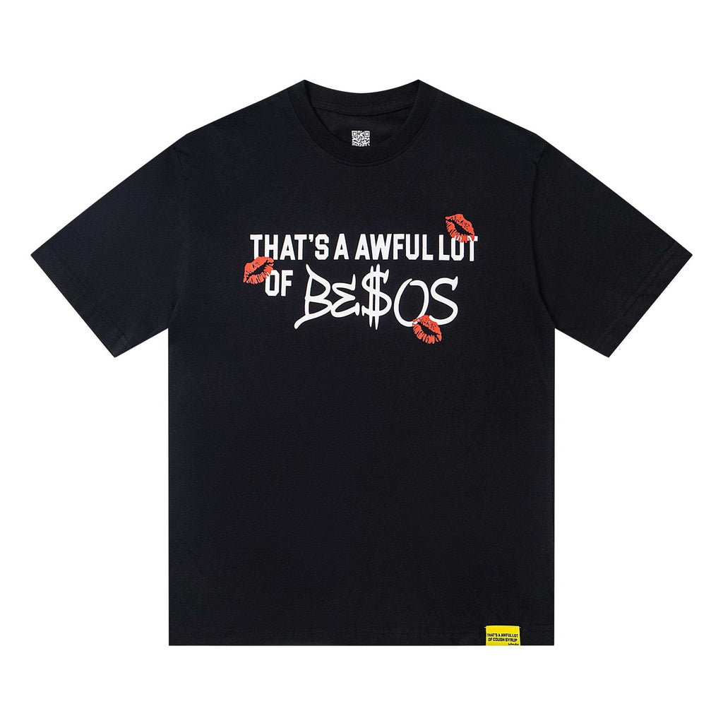 THAT'S A AWFUL LOT OF COUGH SYRUP Black Graphic Short-Sleeve T-Shirt