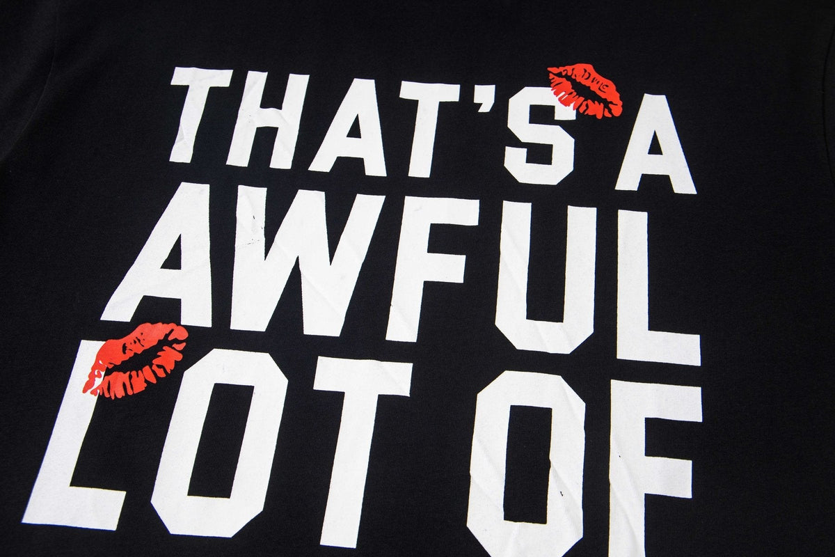 THAT'S A AWFUL LOT OF COUGH SYRUP Black Graphic Short-Sleeve T-Shirt