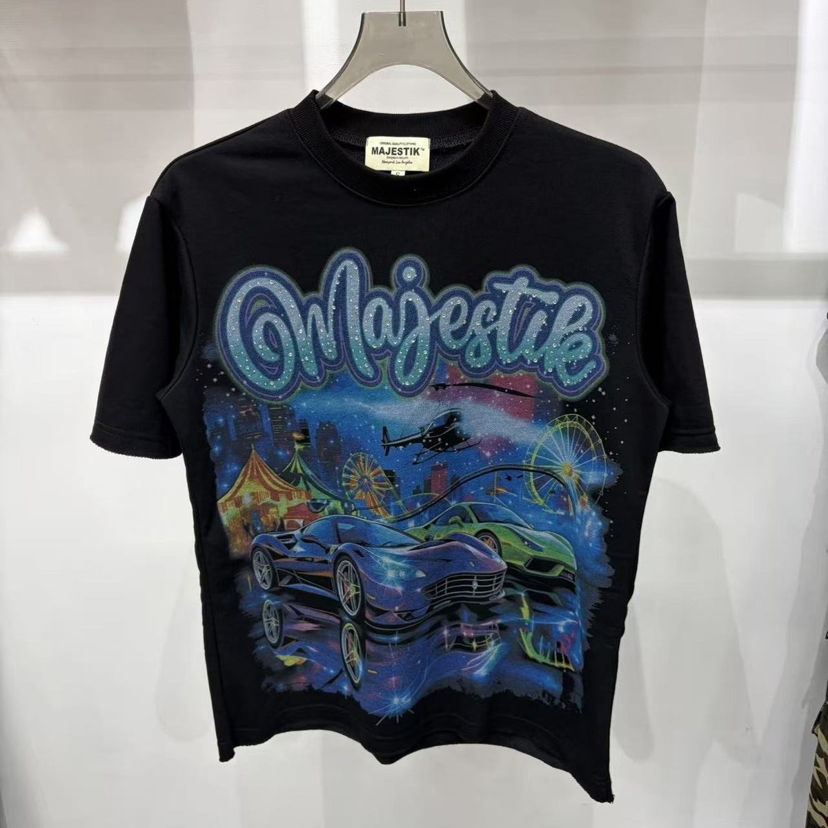 MAJESTIK Carnival Car Graphic T-Shirt