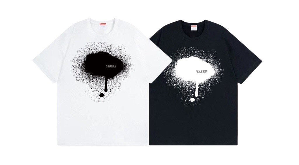 Supreme Paint-Drip Graphic T-Shirt