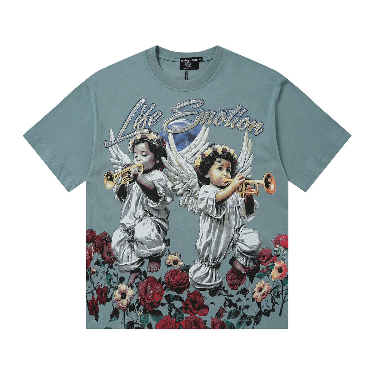 MIXED EMOTION Angel Rose Graphic Short-Sleeve T-Shirt