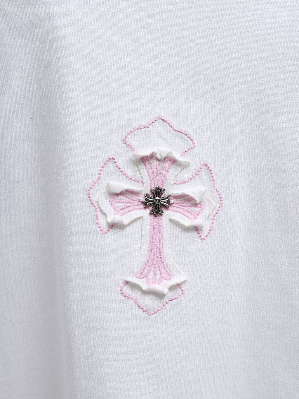 Chrome Hearts Pink Cross Graphic T-Shirt