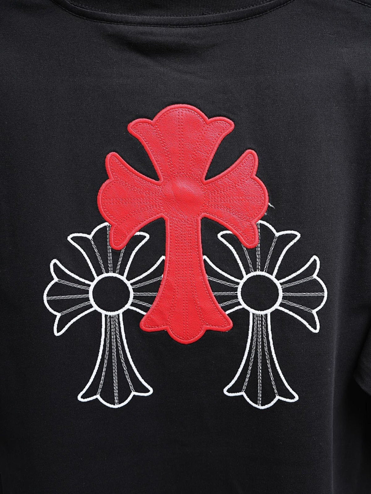 Chrome Hearts Black Cross Graphic Short-Sleeve T-Shirt