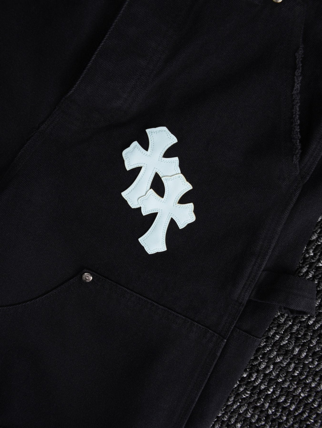 Chrome Hearts Cross Graphic Black Shorts
