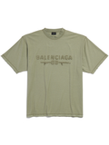 Balenciaga Inside Out Medium Fit T-Shirt in Army Green