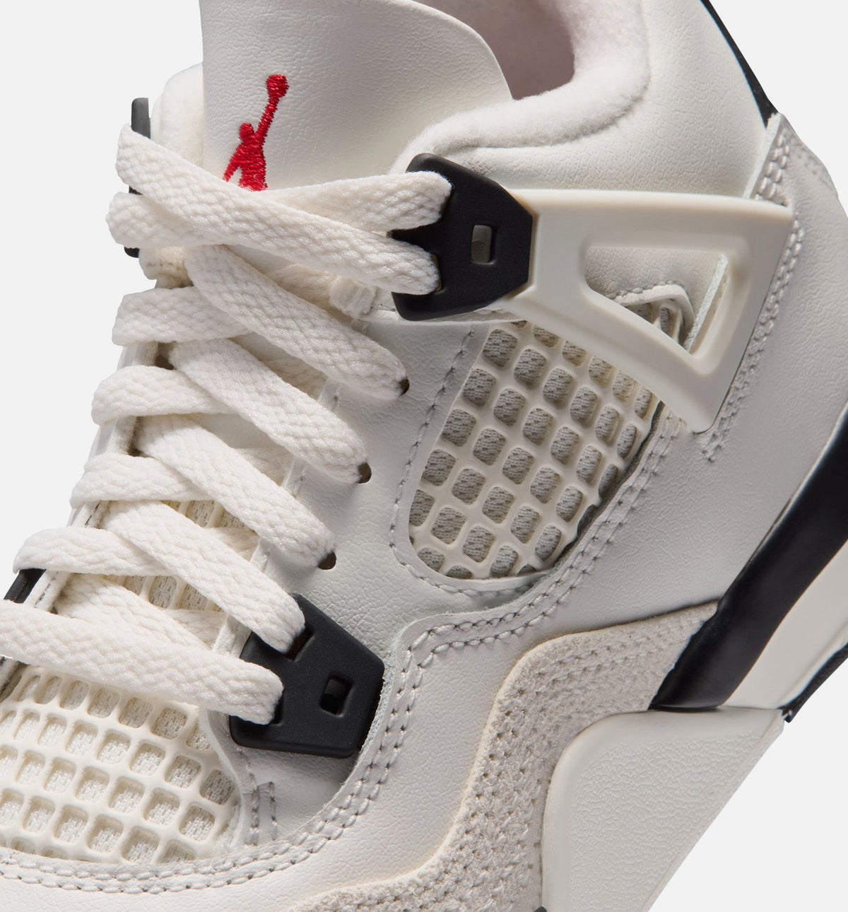 Air Jordan 4 Retro Flight Club Preschool Lifestyle Shoes - Sail/Black/University Red